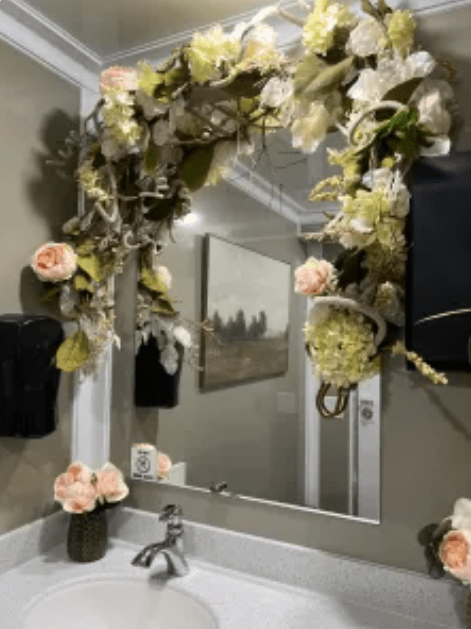 Decorated interior decorated bathroom interior