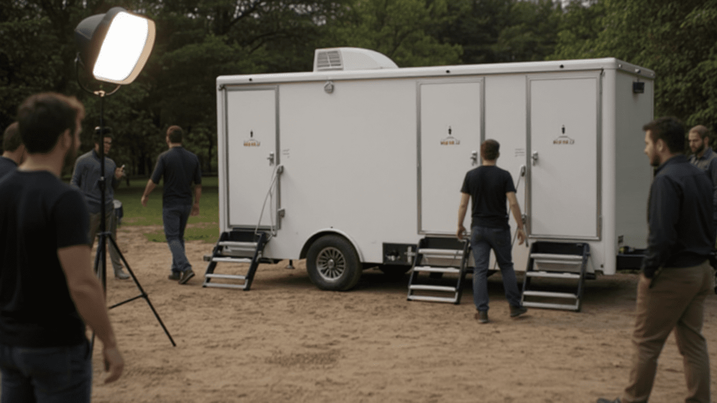 production use trailer bathroom trailer on production set